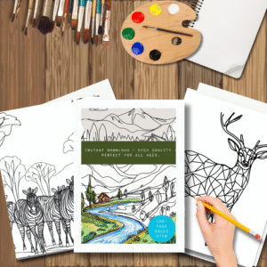 beautiful nature – coloring sheet